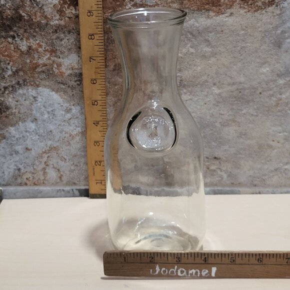 VTG Embossed Paul Masson Since 1852 Glass Milk Bottle Carafe Decanter Vase 10" N - Picture 7 of 11
